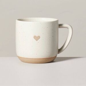 Hearth & Hand with Magnolia 12oz Stoneware Heart Mug Cream/Clay